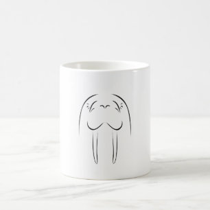 Walrus Face Silhouette Coffee Mug