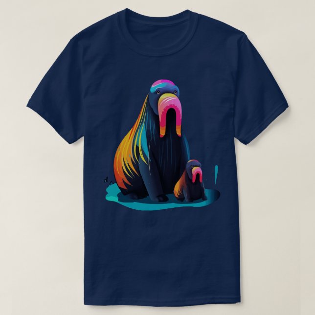 Walrus Fathers Day T-Shirt (Design Front)