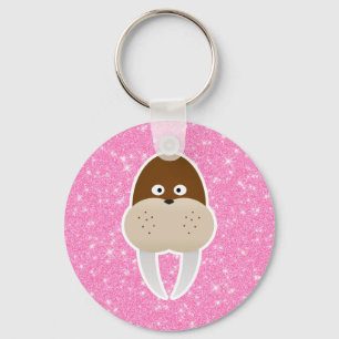 Walrus Glitter Key Ring