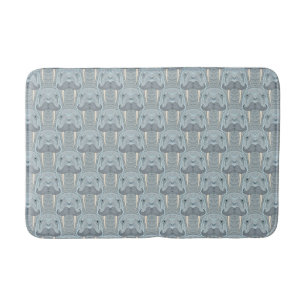 Walrus Moustache Pattern Bath Mat