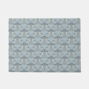 Walrus Moustache Pattern Doormat