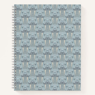 Walrus Moustache Pattern Notebook