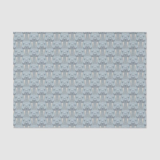 Walrus Moustache Pattern Tissue Paper (Front)