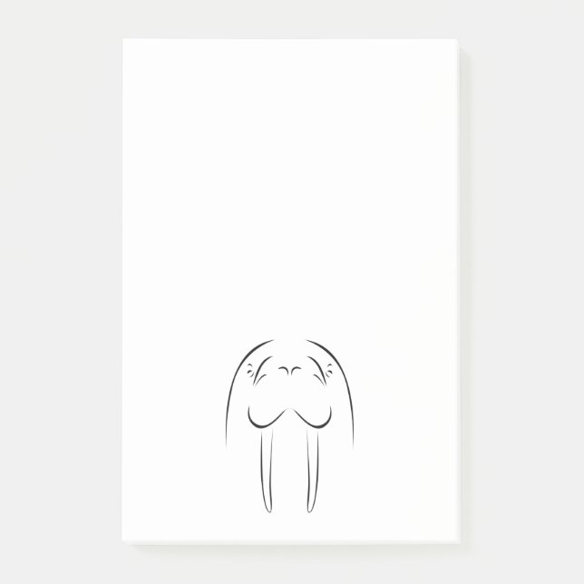 Walrus Outline Post-it Notes (Front)