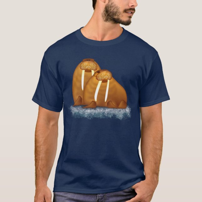 Walrus Pair on Ice Flow T-Shirt (Front)