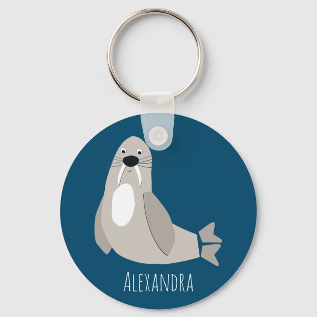 Walrus personalised key ring (Front)