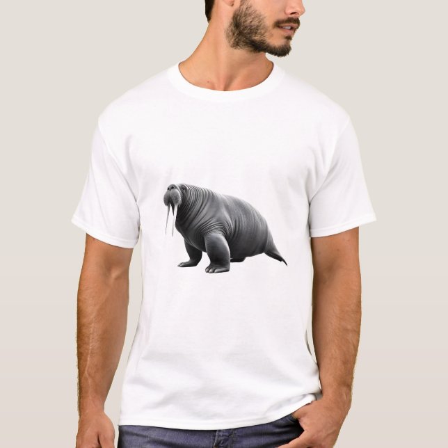 Walrus Power on White Tee (Front)