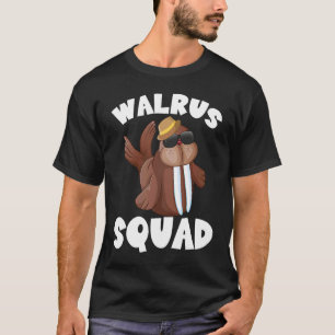 Walrus Squad Tusks Ice Rink Flippered Marine Mamma T-Shirt
