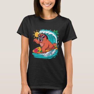 Walrus Sungles Surfing Funny Surfer Sea Animal Lov T-Shirt