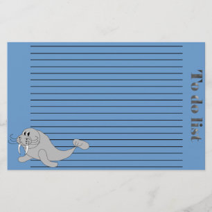 Walrus To Do List Stationery