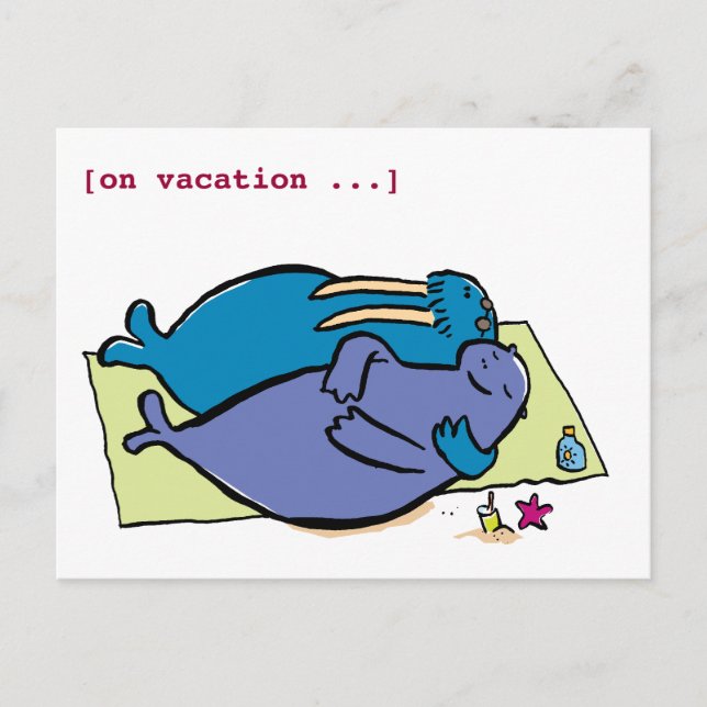 Walrus vacations, [on vacation ...] postcard (Front)