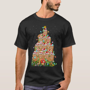 Walrus  Xmas Lights Santa Walrus Christmas Tree T-Shirt