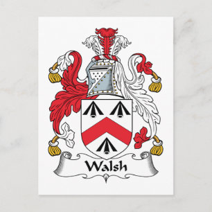 Walsh Family Crest Postcard