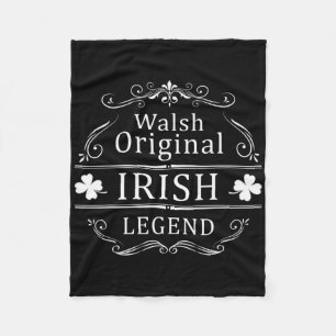 Walsh Irish Family Name Walsh Original Irish Legen Fleece Blanket