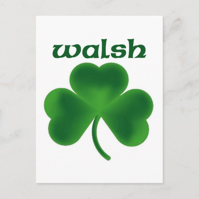 Walsh Shamrock Postcard (Front)