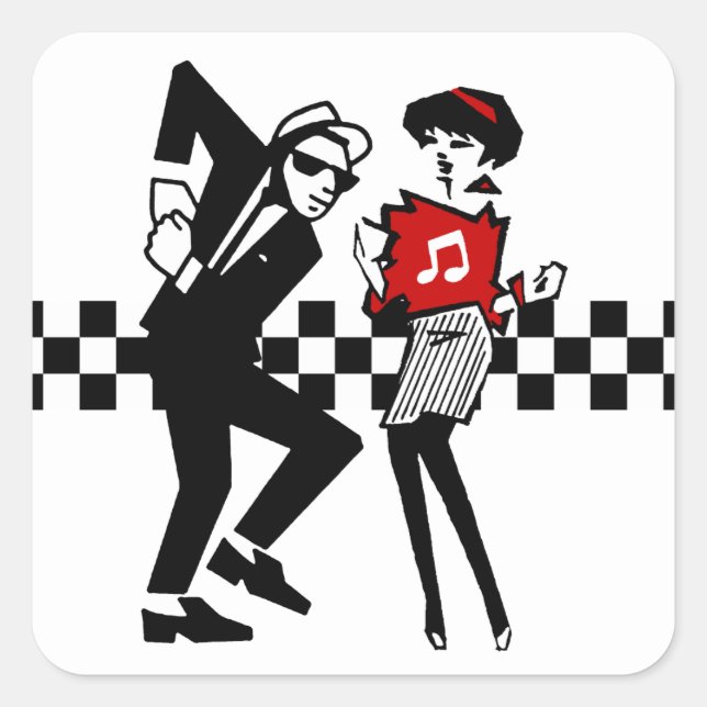 Walt Jabsco & Betty Beat II Square Sticker (Front)