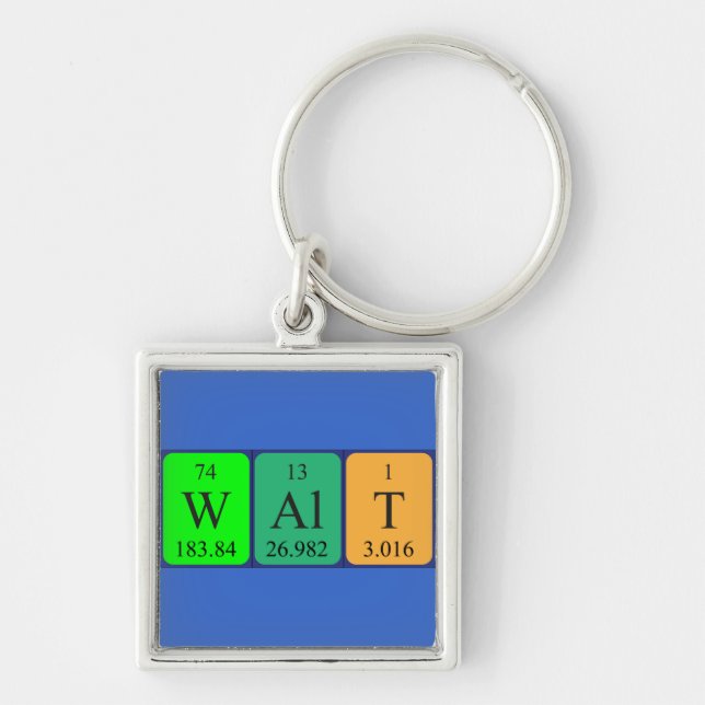 Walt periodic table name keyring (Front)