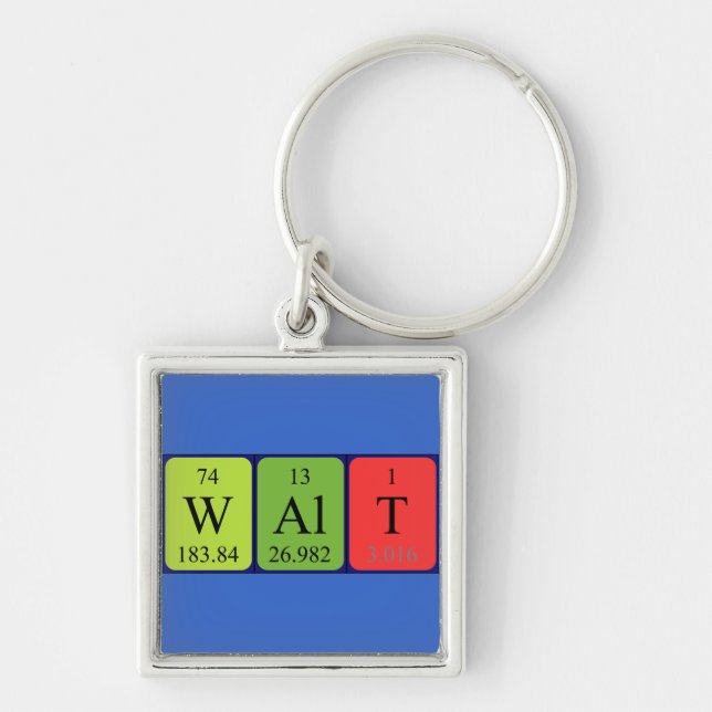 Walt periodic table name keyring (Front)