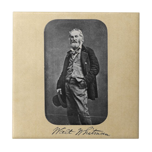Walt Whitman Before the Civil War Ceramic Tile (Front)