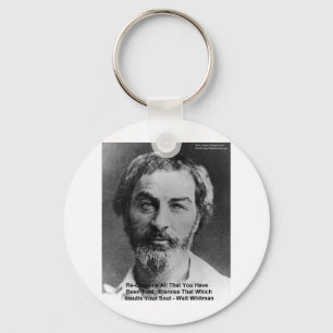 Walt Whitman "Insult The Soul" Quote Gifts & Cards Key Ring