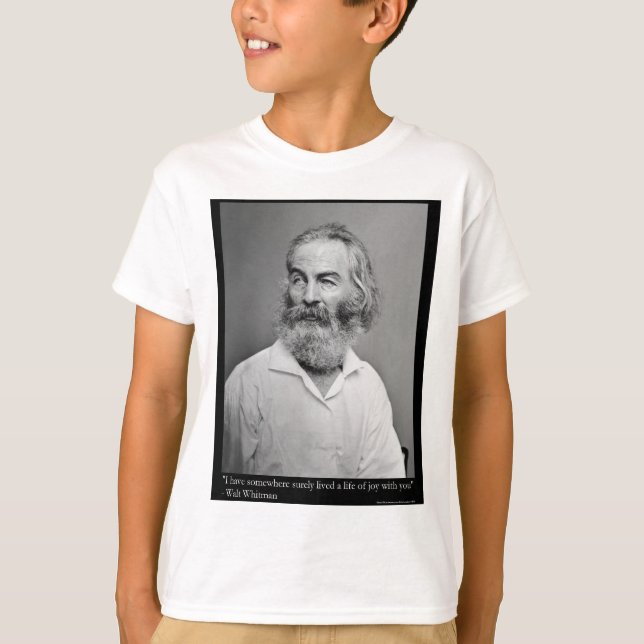 Walt Whitman Joy With You Love Quote Mugs Tees etc (Front)