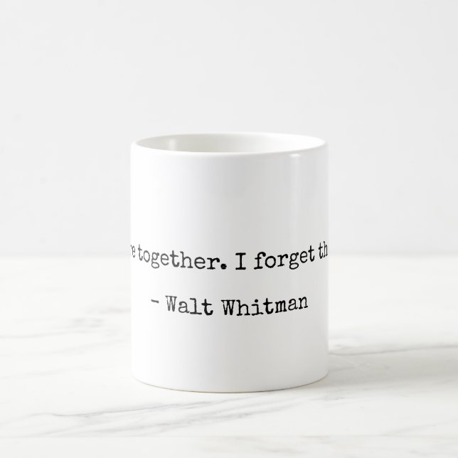 Walt Whitman Literary Love Quote Mug (Center)