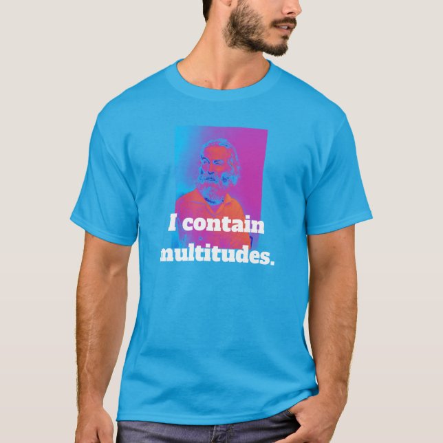 Walt Whitman Multitudes T-Shirt (Front)