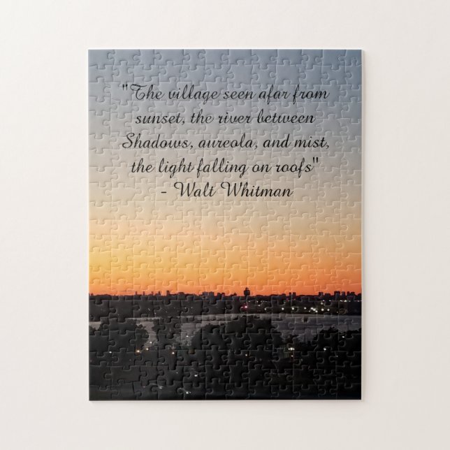 Walt Whitman Poem Sunset Faraway Village Seen Afar Jigsaw Puzzle (Vertical)