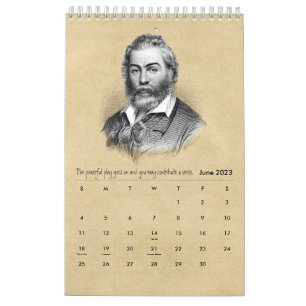 Walt Whitman Portraits and Poetry Calendar