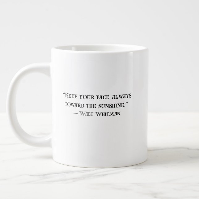 Walt Whitman Positive Quote Coffee Mug (Left)