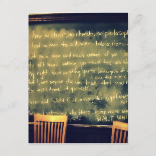 walt whitman Quote Postcard (Front)