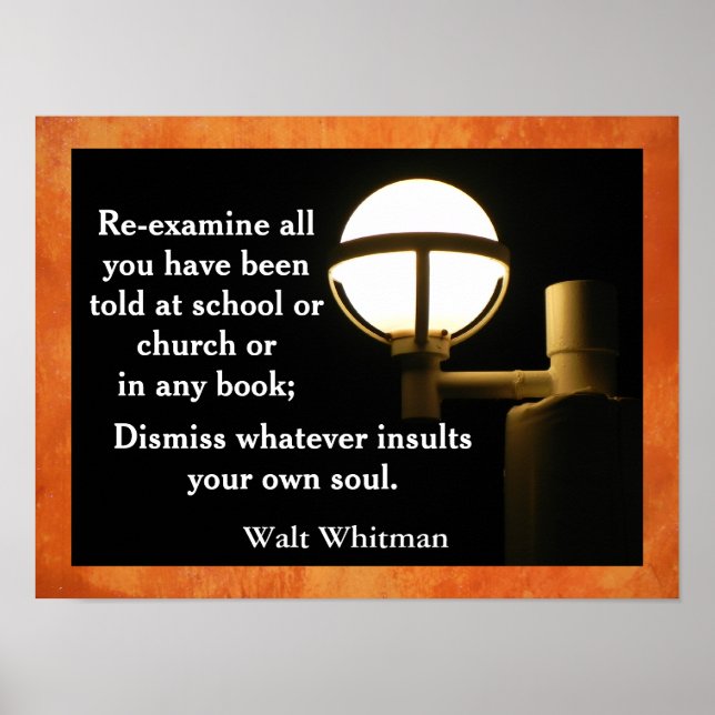 Walt Whitman - quote poster (Front)