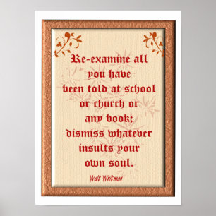 Walt Whitman quote - poster