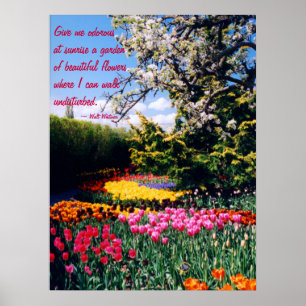 Walt Whitman Tulip Garden Poster