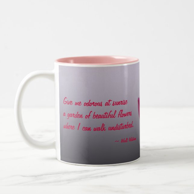 Walt Whitman Tulips Ceramic Mug (Left)