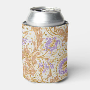 Walter Crane Arts and Crafts Purple Floral Art Can Cooler
