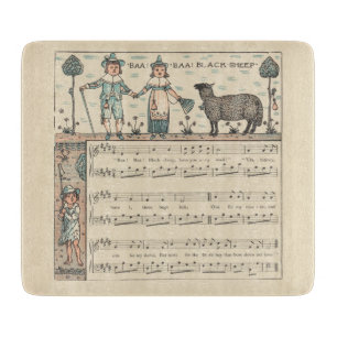 Walter Crane Baa Baa Black Sheep Nursery Rhyme  Cutting Board