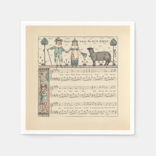 Walter Crane Baa Baa Black Sheep Nursery Rhyme Napkin