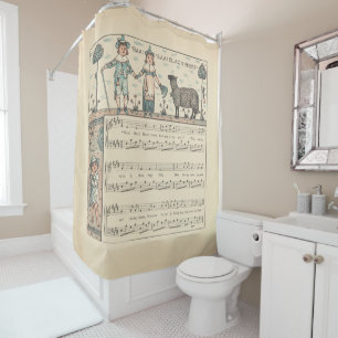 Walter Crane Baa Baa Black Sheep Nursery Rhyme  Shower Curtain