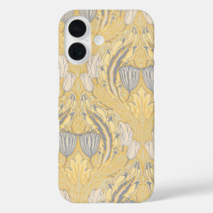 Walter Crane Blue White Tulips & Acanthus iPhone 16 Case