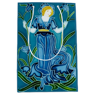 Walter Crane Bluebell Art Nouveau Flower Maiden Medium Gift Bag