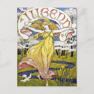 Walter Crane "Jugend" Art Nouveau Postcard