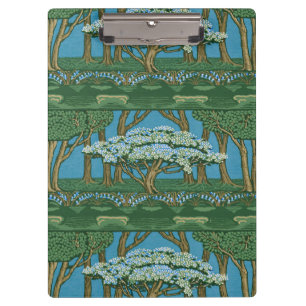 Walter Crane May Tree Wallpaper Green Blue Clipboard