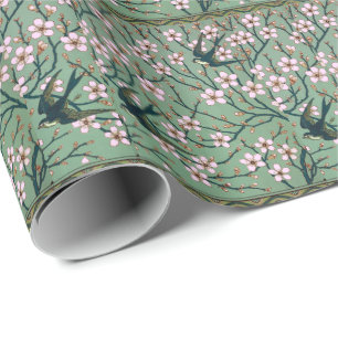 Walter Crane Swallows and Almonds Wrapping Paper