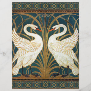 Walter Crane Swan, Rush And Iris Art Nouveau