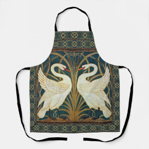 Walter Crane Swan, Rush And Iris Art Nouveau  Apron