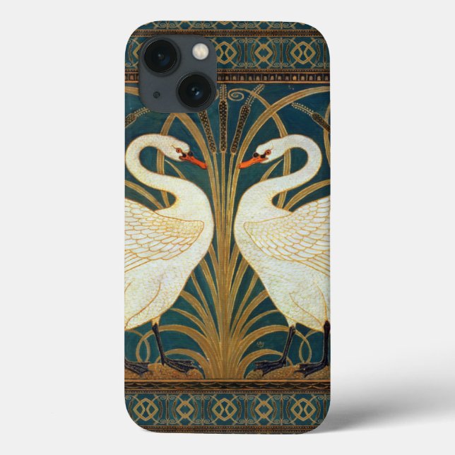 Walter Crane Swan, Rush And Iris Art Nouveau Case-Mate iPhone Case (Back)