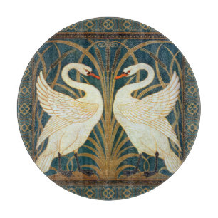 Walter Crane Swan, Rush And Iris Art Nouveau Cutting Board