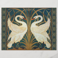 Walter Crane Swan, Rush And Iris Art Nouveau
