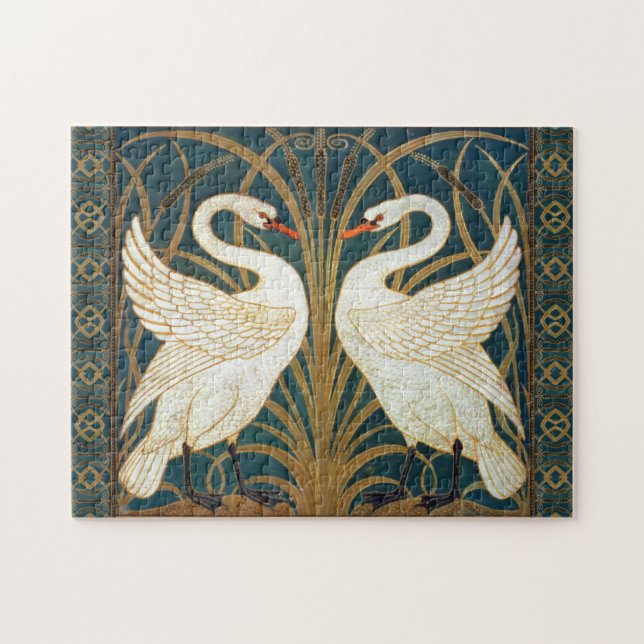 Walter Crane Swan, Rush And Iris Art Nouveau Jigsaw Puzzle (Horizontal)